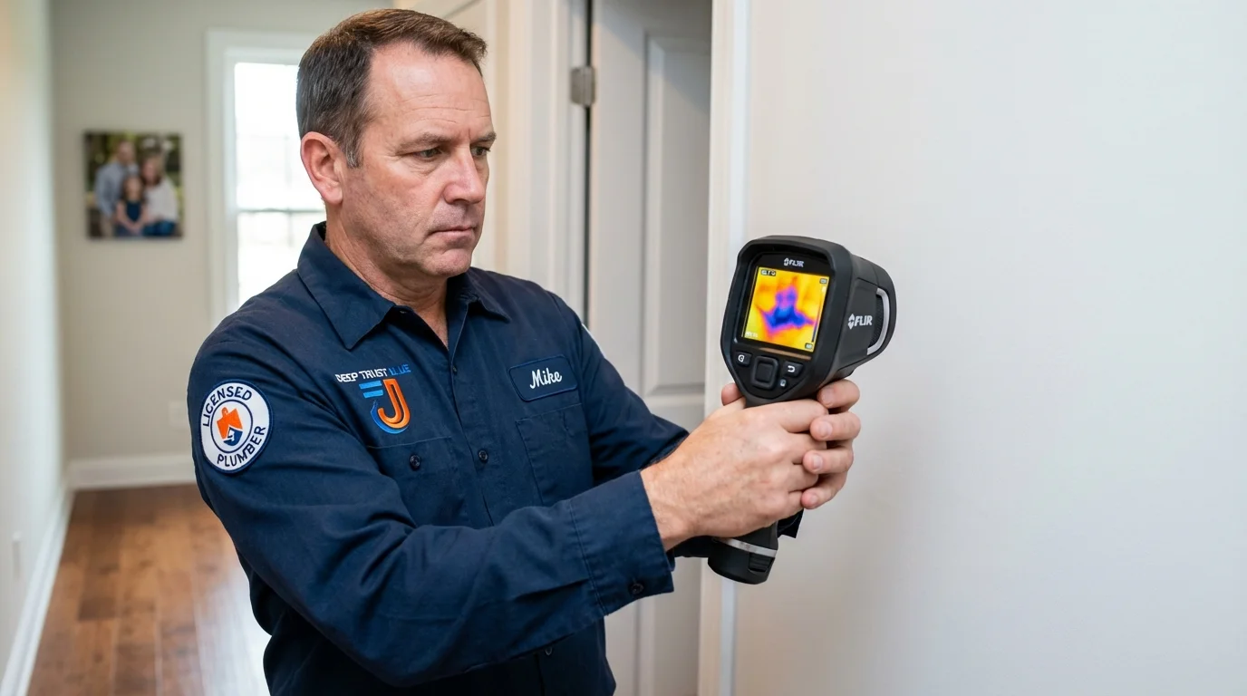 Thermal imaging leak detection by Johns Plumbing LLC in Crewe